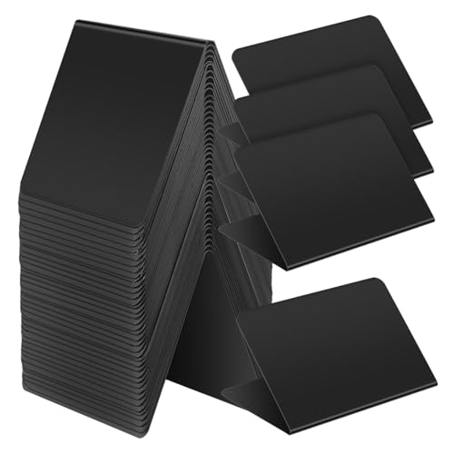 Mini Tableau Ardoise Buffet Restauration - Étiquettes de Table en PVC Noir x40