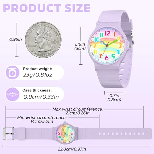 Image of Edillas Kids Teens Watch Analog Girls Boys, Waterproof Stylish Watch for Children,Students with Soft Silicone Strap for Kids Teens 4-16 Years Old