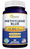 aSquared Nutrition Methylene Blue Capsules - Pharmaceutical Grade Supplement for Humans - 12mg Per Serving USP Grade - w/Vitamin C & Cacao Powder - Brain, Focus, Energy - Alt to Drops & Tablets