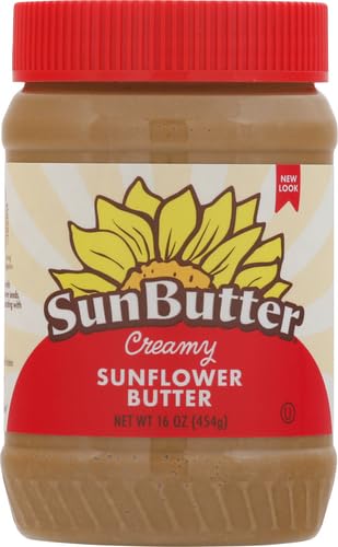 Image of SunButter Creamy Sunflower Seed Butter, 16 oz Nut-Free Spread with 7g Plant-Based Protein, Roasted Rich & Savory Flavor, Smooth Texture | Vegan, Kosher & Non-GMO (Pack of 2)
