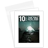 Golden State Art, Pack of 10 White Pre-cut 11x14 Picture Mat for 8.5x11 Photo with White Core Matte Sets. Includes 10 High Premier Acid Free Bevel Cut Mattes & 10 Backing Backers Board & 10 Clear Bags