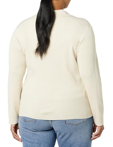 Image of Amazon Essentials Women's Fine Gauge Stretch Polo Ribbed Long Sleeve Sweater Cardigan