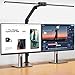 Produktbild KableRika Schreibtischlampe LED Dimmbar, 24W 80cm ultrahelle Doppelkopf Schreibtischlampe Klemmbar, 1200lm Augenschutz Büro Tischlampe Mit Schwenkarm, Monitor Lampe, Tageslichtlampe, Auto-Dimmen