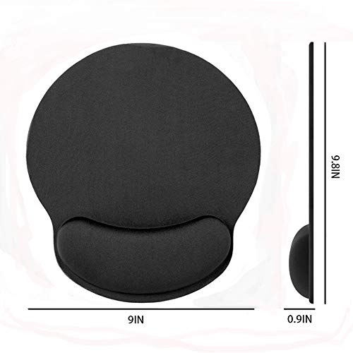 Honesty Smooth Microfiber Memory Foam Mouse Wrist Pad, Ergonomic Resting Mouse Pad And Wrist Support, Comfortable Typing And Pain Relief, Suitable For Computer Games Office And Study, Black ( 2 Pack). #TOP1