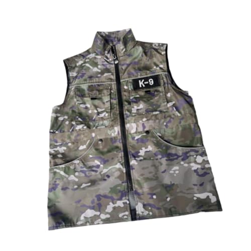 Gilet d'entraîneur de chien imperméable noir taille L pour éducation canine