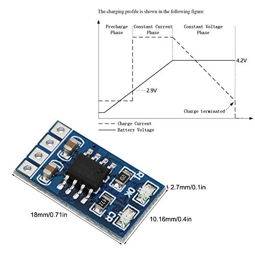 Fafeicy MPPT Solar Module,1A 4.4-6.5V input 4.2V output Battery Charger with Auto Current Adjust Solar Controller Module (without Pin), Battery Charging Units