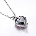 Merthus 925 Sterling Silver Created Mystic Fire Rainbow Topaz Heart Necklace for Women Jewelry Gifts for Wife
