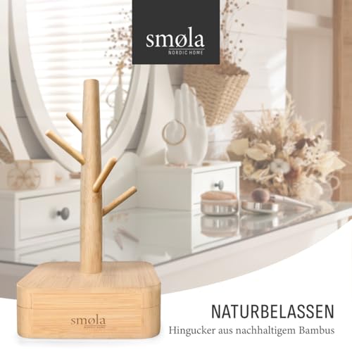 Rangement de bijoux décoratif en bois noble avec support multi-niveaux - 3