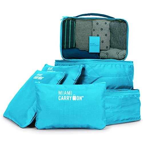 Miami CarryOn 6-Piece Packing Cubes Blue