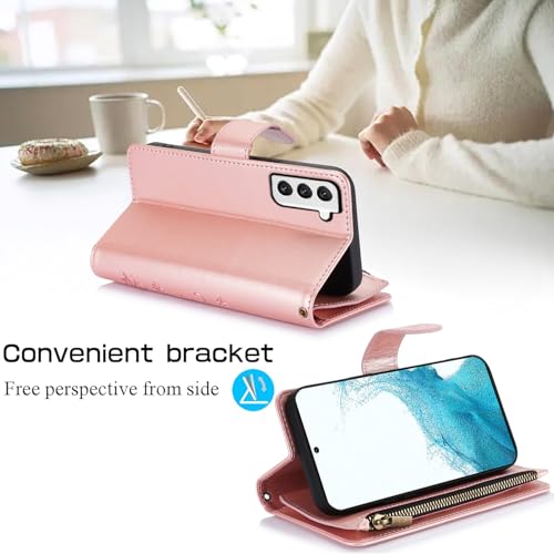 Coque Samsung S22 Plus YM020 Or rose évite rayures et chutes