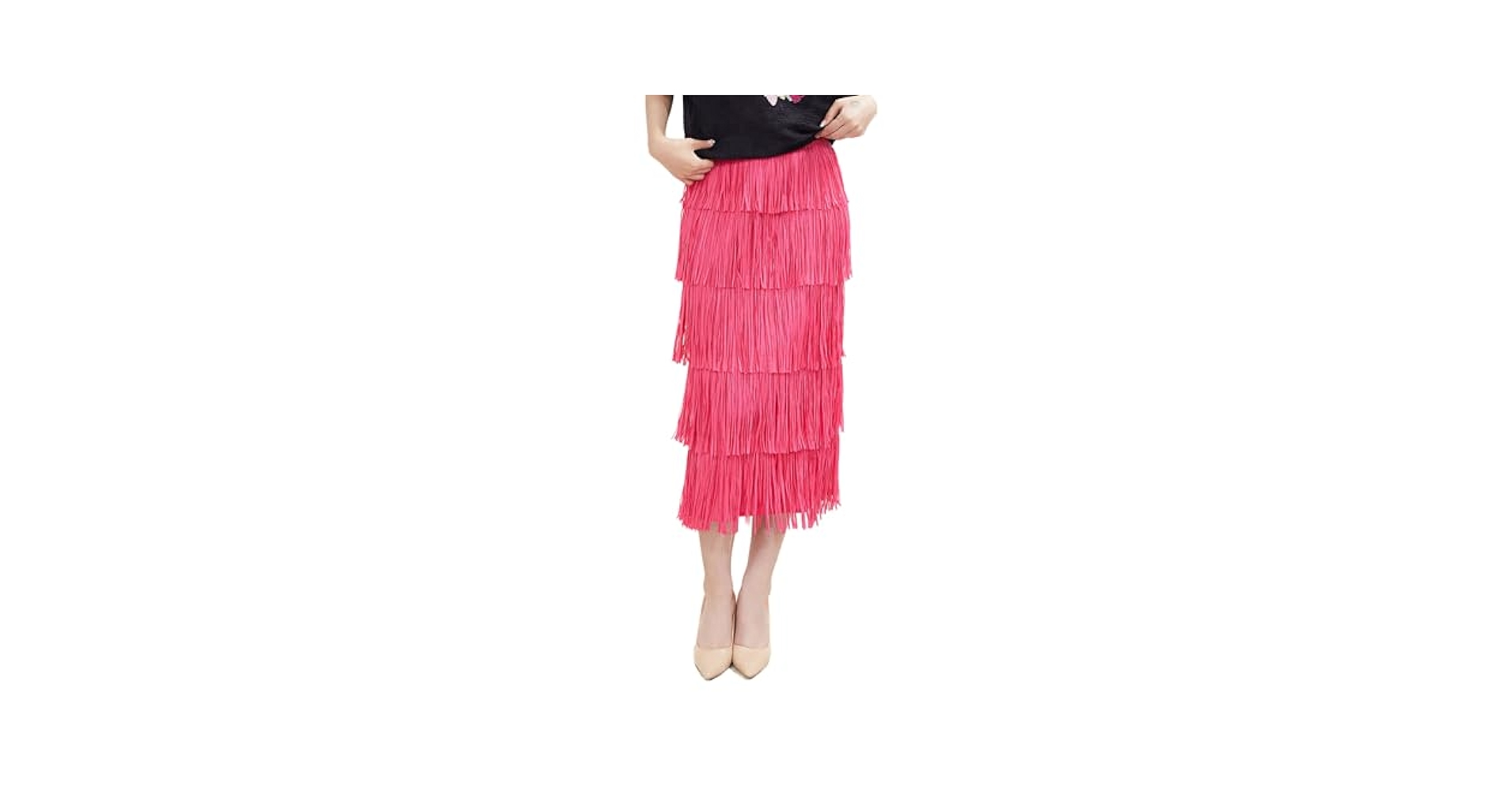 FRINGE LONG SKIRT サイズ2 Long Fringe Skirt for Stunning Style – Dance America