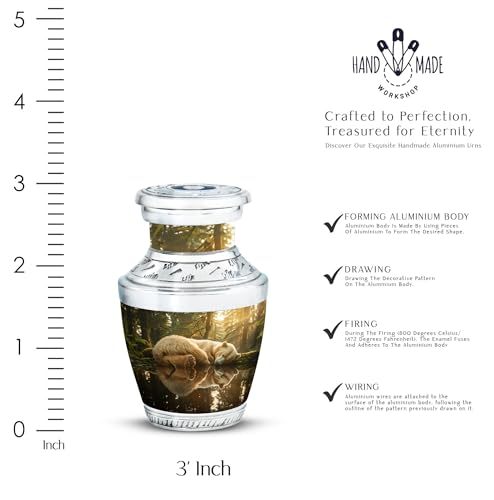 Image of Bear Urn - Small Urn for Ashes - Ashes Holder - Cremation Urn for Ashes - Cremation Urns for Adult Ashes Women (3 inch Pack of 2)