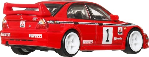 Image of Hot Wheels Premium Car Culture Collectible Toy Car, 1:64 Scale Die-Cast Mitsubishi Lancer Evolution VI, Eurospeed Vehicle with Real Riders Tires