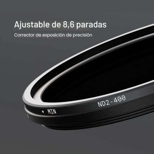 Filtro ND Variable 58mm ND2-400 Urth filtro de densidad neutra para cámara 4