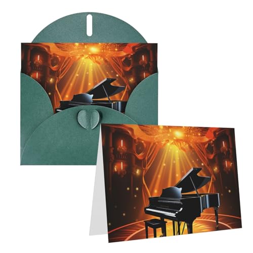 Cartes de vœux théâtre musical vierges avec enveloppes pour anniversaire et mariage