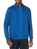 Amazon Essentials Men's Standard Full-Zip Fleece Mock Neck Sweatshirt, Blue X-Large
