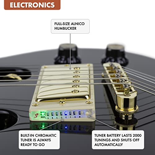 Traveler Guitar EG-1 Guitare électrique personnalisée Noir brillant (EG1C BKG) - Les Beatles, Paul McCartney, John Lennon, RIngo Starr, George Harrison Traveler Guitar EG-1 Guitare électrique personnalisée Noir brillant (EG1C BKG) – Image 7