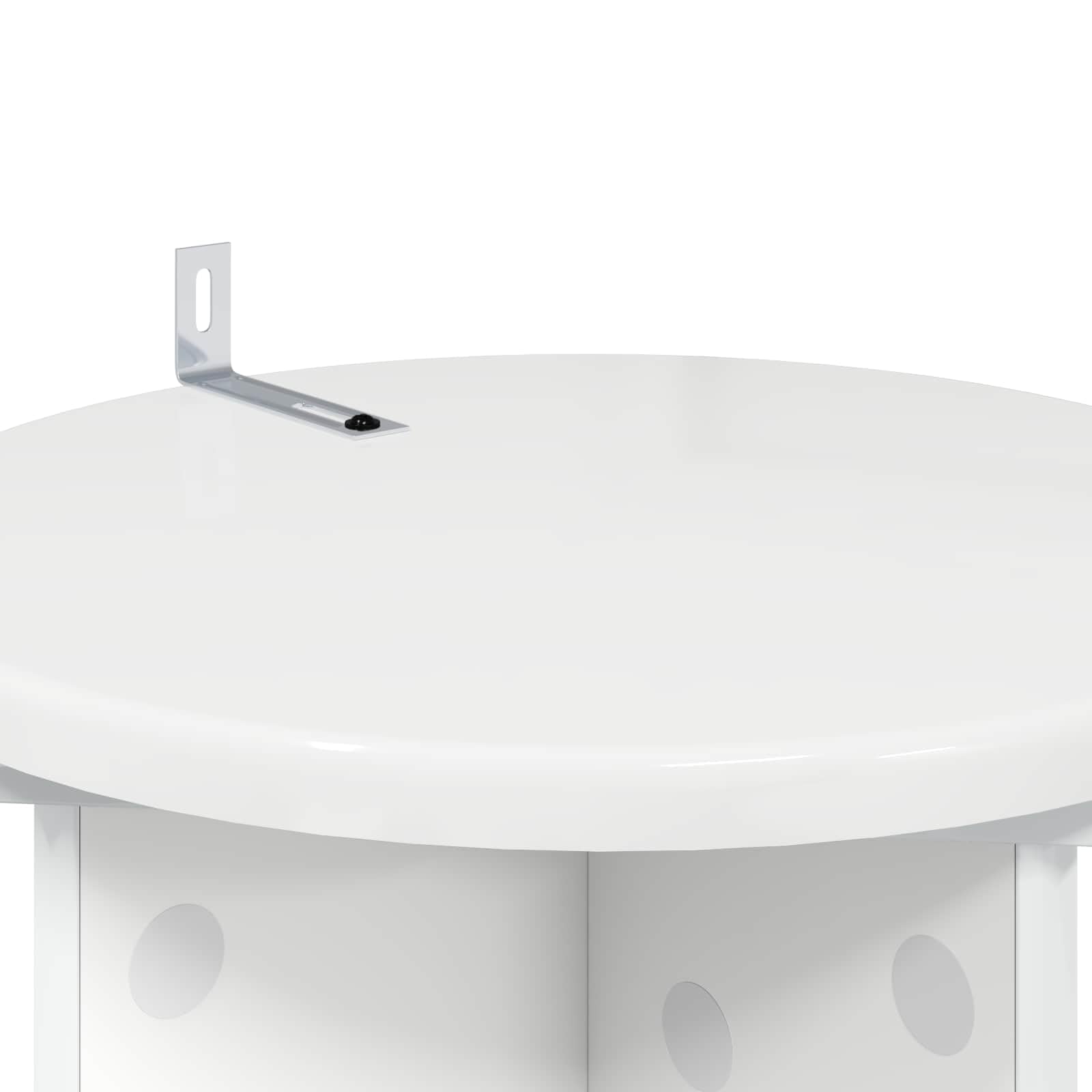 Stojak na rośliny, zestaw 2 szt., wysoki połysk, biały, 60 cm | Materiał drewnopochodny, nowoczesny, minimalistyczny, do doniczek wewnątrz, łatwy montaż