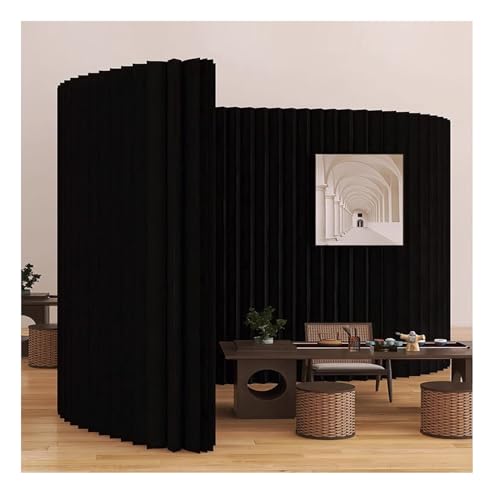 Cloison de séparation rétractable 4,9m écran pliable noir
