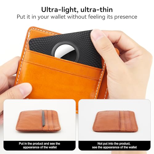 GOCII Compatible with Airtag Wallet Holder 2 Pack,Ultra Thin Card Case Compatible with Airtag,Card Holder for Purse, Handbag, Backpack Wallet, Clutch Bag