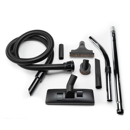 Central Technology Systems 2.5m Hose and Vacuum Accessory Tool Kit with Chrome Telescopic Tube Compatible with 32mm Vacuum Cleaners Including Numatic (Henry, Hetty, Basil, George) and Others