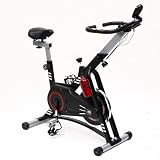 Bike Spinning WCT Fitness Ergométrica Roda Inércia 8Kg Preto Vermelho Residencial Bicicleta Vertical Silenciosa Exercício Academia Casa