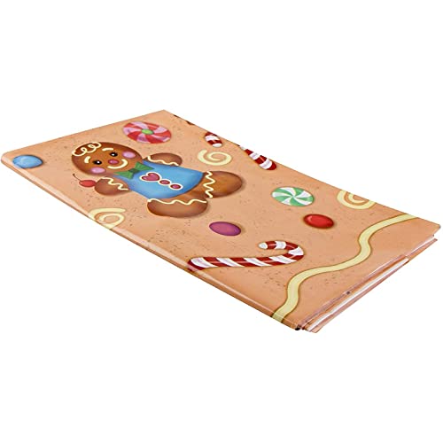 Juvale Gingerbread Man Tablecloth For Christmas Party (54 X 108 In, 6 Pack) #TOP4