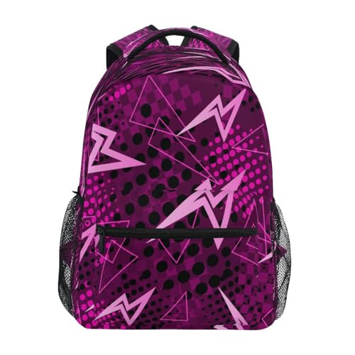 Sac à dos rose éclair polyvalent pour le sport et le camping