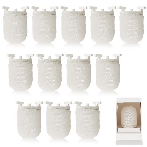 Sunnychicc 12 Pcs Gas Lamp Mantles Preformed Gaslight Pre Formed Gas Light Mantel for Outdoor Indoor Lantern Mantles, White
