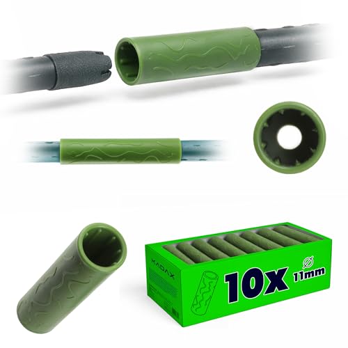 KADAX Connettore dritto per supporti per piante, tubo di collegamento in plastica di alta qualità, 10 connettori per piante da giardino (11 mm/10 pezzi)