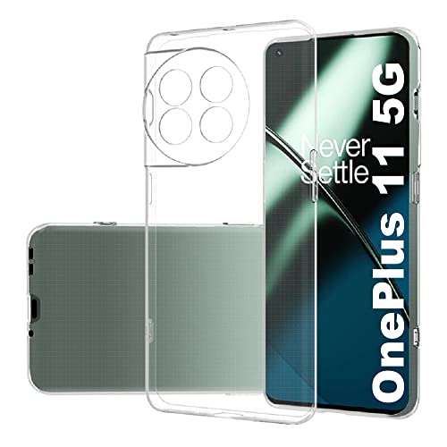 Image of REALCASE Silicone Oneplus 11 5G Back Cover Case | Scratch Resistant Protective Crystal Clear Transparent | Bumper Back Cover Case For Oneplus 11 5G