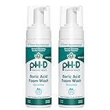 pH-D Feminine Health - Boric Acid Foam Wash - pH-Balanced, Paraben-Free, and Plant-based (Sensitive, 6 Fl Oz (Pack of 2))