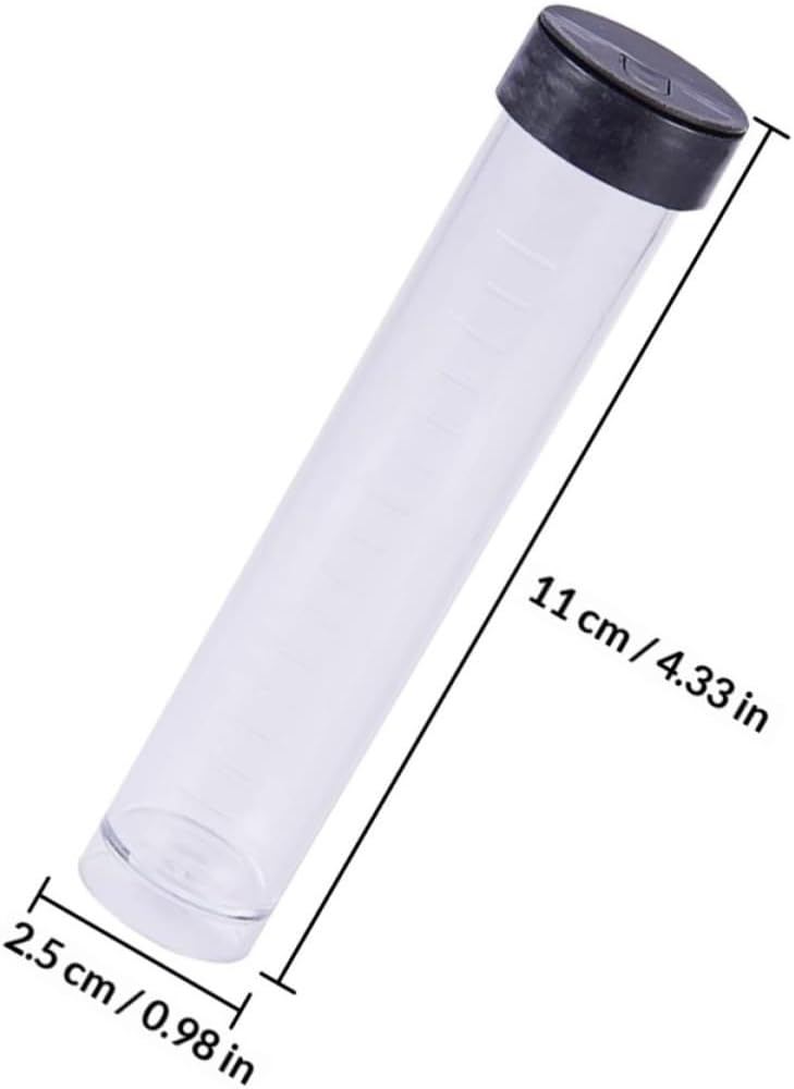 30 Pcs Plastic Beads Storage Tubes with Lids and Flat Bottom