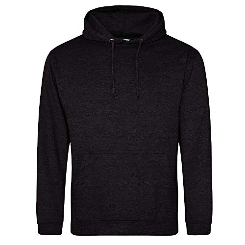 Just Hoods - Unisex College Hoodie/Black Smoke, L