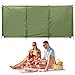 Yaoliucp Wind Blocker 4.6x9.8 Feet Oxford Cloth Beach Wind Blocker Set with Support Pole, 3 Sections Sun Shelter Lightwieght Privacy Screen for Camping Beach Trips Sunbathing