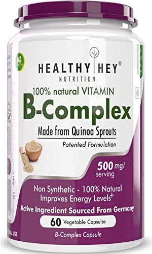 Image of HealthyHey Nutrition Vitamin B-Complex - 60 Vegetable Capsules - Pack of 2