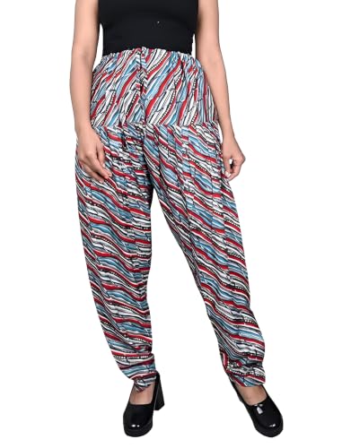 Image of FASHION GALLERY Women's Rayon Relaxed Fit Patiala Salwar with Full Length Drawstring Closure Type and Flexible Waist|Patiala Pant for Woman