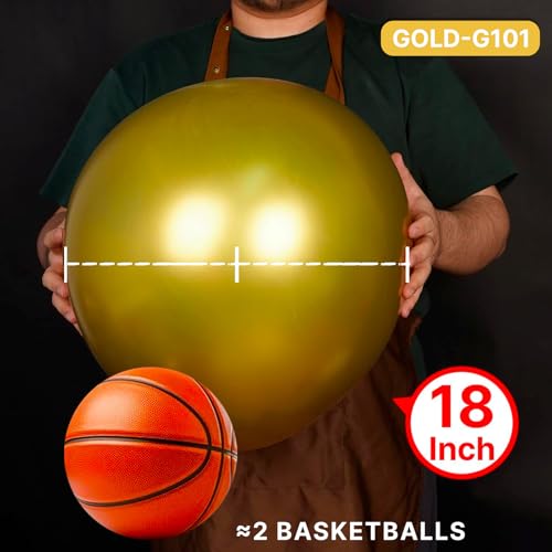 Image of PartyWoo Metallic Balloons 20pcs 18 Inch Metallic Blue Silver Gold Purple Pink Green Rose Gold Latex Balloons for Baby Shower Wedding Engagement Unicorn Rainbow Birthday Party Decorations