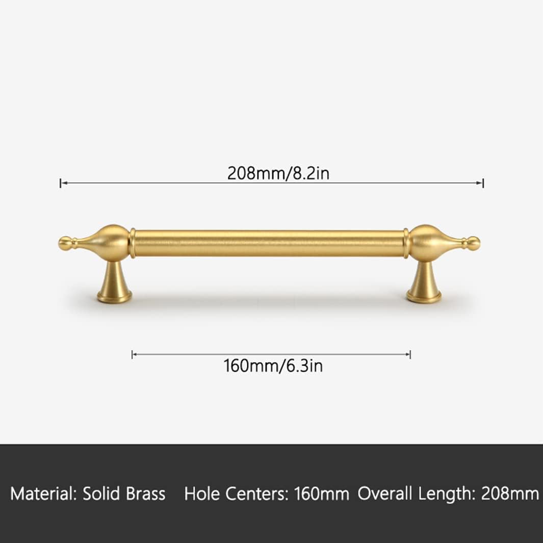 Kitchen Cabinet Bar Handle Furniture Drawer Pulls Cuoboard Knobs Wardrobe Handles Solid Brass Cabinet Cupboard Handle Gold Drawer Handles Drawer Furniture Handles Door Handle Set for Kitchen Bedroom (