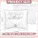 Beeveer Quinceañera Pillow 13 x 16 Inches White 15th Birthday Lace Pillows with Pillowcase Quinceanera Gift Decoration for Girls Chairs Sofas Ceremony Souvenir