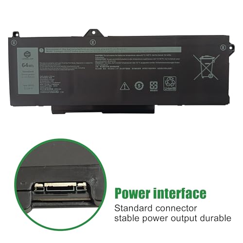 Image of GRT01 Laptop Battery Replacement for Dell Latitude 5421 5431 5521 5531 Precision 3470 3561 3571 3581 3591 Series Notebook 00P3TJ 0P3TJ 0R05P0 R05P0 Black 15.2V 64Wh 4000mAh