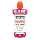 TheraBreath Anticavity Fluoride Mouthwash, Sparkle Mint, Dentist Formulated, 1 Liter