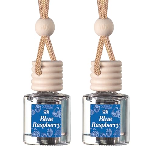 Image of CANDECraftCo Car Air Hanging Fragrance Oil, Car Auto Freshener for Essential Oils, Scents Fragrance Aromatherapy Automobile Diffuser, Long Lasting (Blue Raspberry)