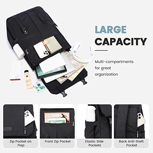 LOVEVOOK Laptop Backpack Womens Mens 17.3 inch Rucksack Bag for Ladies Waterproof High School Bags for Girls Boys Fashion Anti Theft Backpack with USB Casual Daypacks for Travel College Work - Image 4