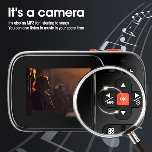Cámara Digital Compacta para Niños 72MP Zoom 16X Negra miniatura 6