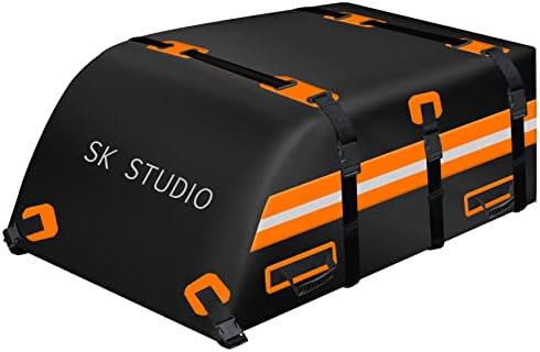 Car Rooftop Cargo Carrier Bag, Car Cargo Carrier 19 Cubic Feet Waterproof Heavy Duty Car Roof Bag for All Vehicle with/Without Racks, with Storage Bag, Anti-Slip Mat, 8 Straps, 8 Door Hooks