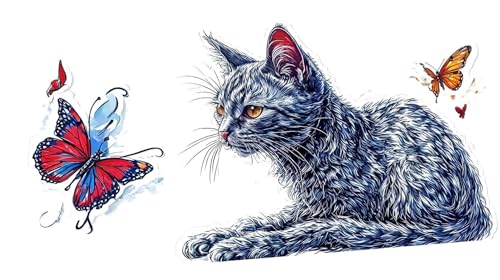 Kit Diamond Painting Chat 5D XXL 70x140cm de Broderie Point de Croix pour Décoration Murale DIY
