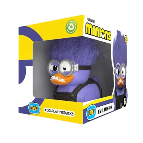 TUBBZ Caixa edição: Minions - Purple Minion figura colecionável de pato de borracha disfarçado