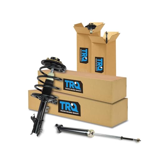 Image of TRQ Front and Rear Complete Strut Assembly & Shock Absorber Kit Complete Strut & Coil Spring Assembly Compatible with 2002-2006 Nissan Altima