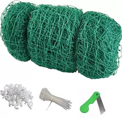 Nylon Bird net, Pigeon net, Safety net, Sports net for Balcony and Multi-Purpose Use 10Ft x 15Ft (150 Sqft) (150 SQFT (12 Ply/Thread) Thickness 0.85 mm, Green) with Installation kit (B0B6HXR1DK) Amazon Price History, Amazon Price Tracker